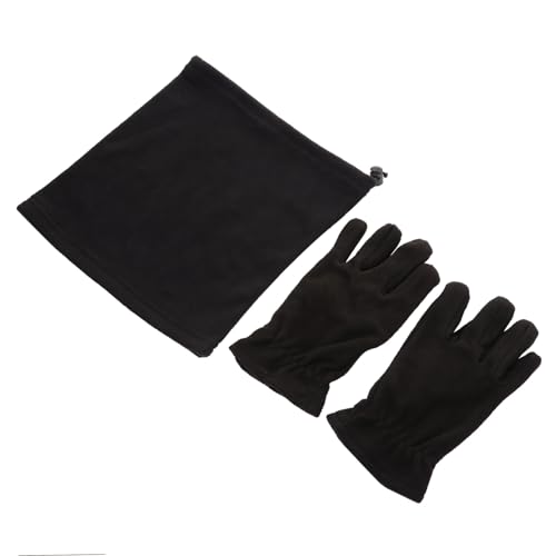 NOLITOY 1 Set Fleece Gloves and Scarf for Cold Protection Multifunctional Accessories Soft Warm Suit for Windy Weather Versatile Design for Everyday Use