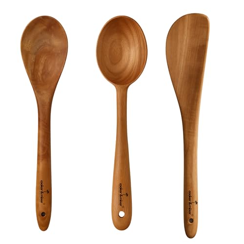 Image of Cooker&Mixer Wooden Flip /Spatula /Ladle for Cooking Dosa /Roti /Chapati | Kitchen Tools | No Harmful Polish | Handmade | Cookware (Non Stick Companion)