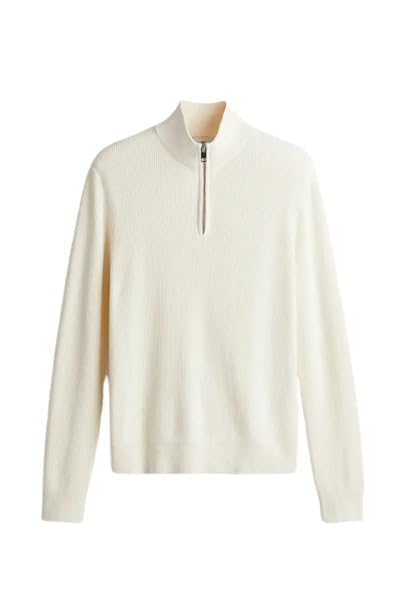 a to z creation Men Fleece Solid Half Zipper Long Sleeve Winter Wear Pull On Sweatshirt (in, Alpha, XL, Regular, Cream)-picture-30