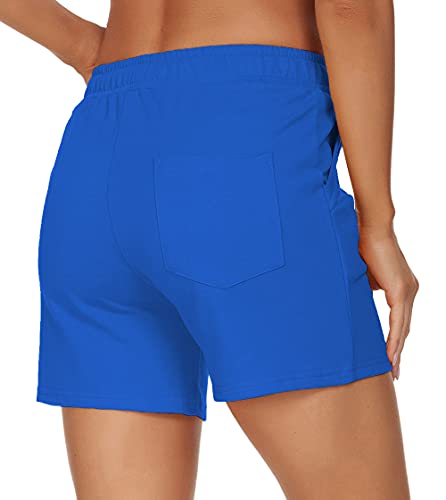 Image of Tandisk Women's 5 inch Casual Jersey Cotton Shorts Lounge Yoga Pajama Walking Shorts with Pockets Activewear