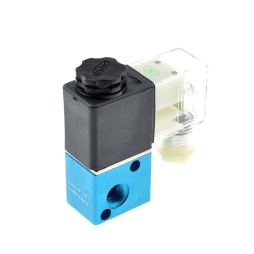 Válvula solenoide neumática de 2 posiciones y 3 vías para control de aire de 24V 4