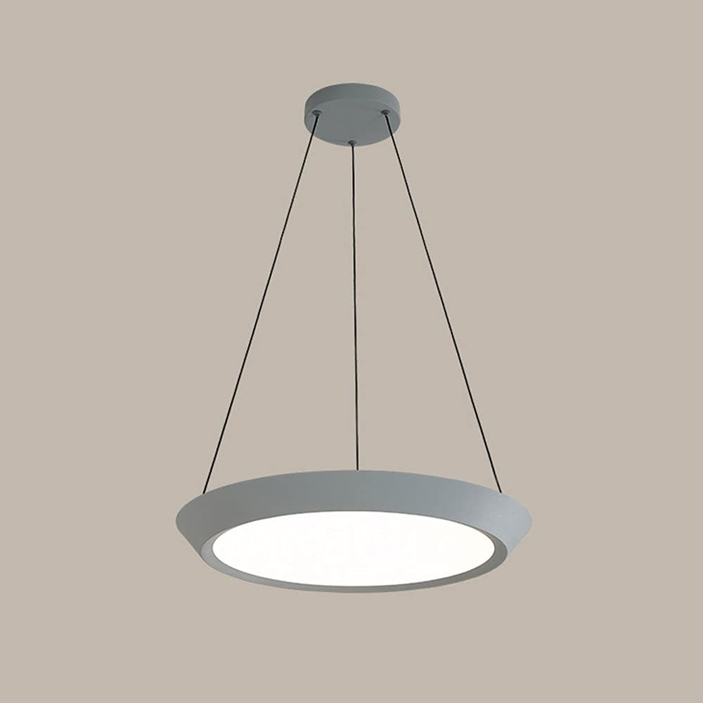 Lámpara colgante moderna blanca de techo semiincrustada salón 2