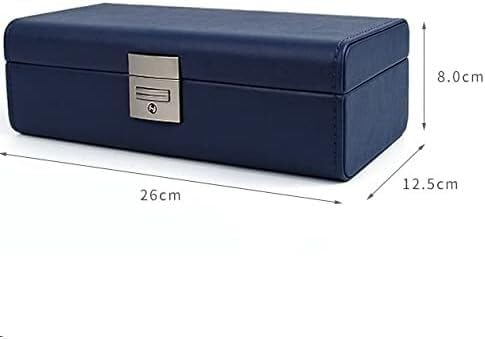 XBTGS Scatola portaoggetti per orologi con guscio rotondo ad angolo espositore per orologi con cuscino e fibbia di blocco, scatola regalo per gioielli alla moda,