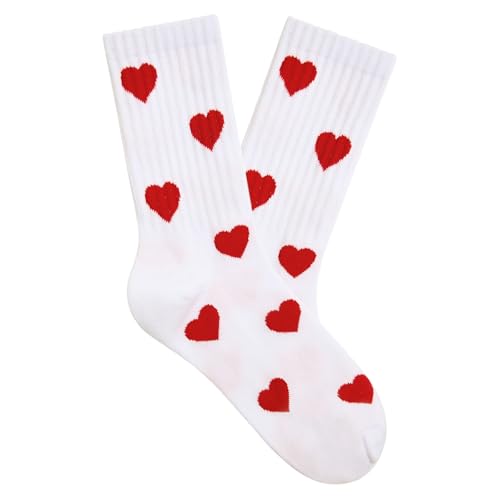 Image of American Trends Womens Novelty Striped Crew Socks Athletic Vintage Slouch Mid Calf Tube Socks
