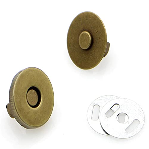 Image of DIY Crafts Pack 6 Pcs, KC Gold, Magnetic Snap Fasteners Clasps Buttons Handbag Purse Wallet Craft Bags Parts Accessories Pick Colors Pac (Pack 6 Pcs, KC Gold)
