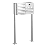 KNOBLOCH Briefkastenanlage | Freistehend zum Aufschrauben | mit Audio-Türsprechanlage Comelit +...