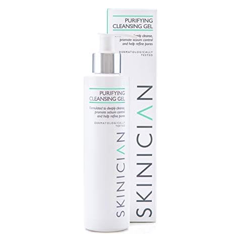SKINICIAN Purifying Cleansing Gel - Gentle Face Wash with Witch Hazel & Green Tea - Rebalancing Facial Cleanser for Oily Combination Skin - Removes Excess Oil - Vegan & Cruelty Free (200ml) Cover