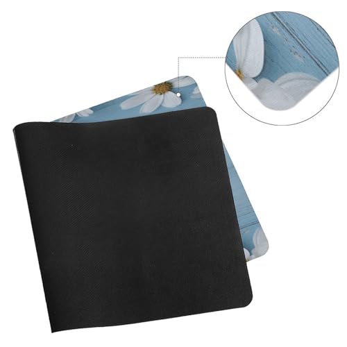 Mousepad grande de escritorio azul claro con base de goma miniatura 7