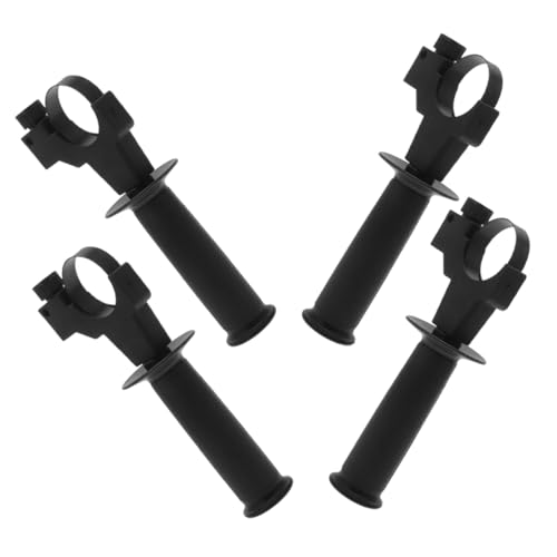 Uonlytech 4pcs Sturdy Side Grip Sturdy Electric Hammer Handle Black Daily Use Side Grip Impact Drill Supply Plastic