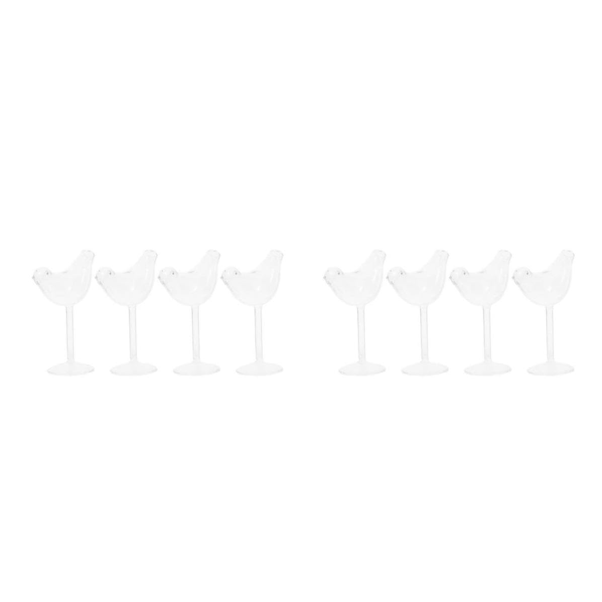 Healifty 8 Stck. Cocktailglas aus Glas in Vogelform mit Hohem Stiel Kreatives und Hübsches Riegel Cocktailglas für Zuhause und Junggesellenpartys