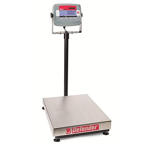 OHAUS D31P30BR-M Defender 3000 - Báscula de banco versátil, capacidad de 30 kg, legibilidad de 5 g