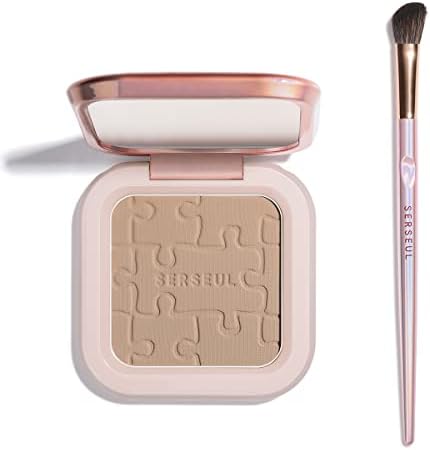 Serseul Contour Palette Face Sculpting Contour Powder Palette Face Bronzer Makeup Contouring Palette with Mirror - Highly Pigmented Contour Shadow Powder For Contouring