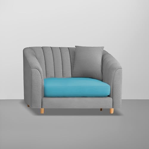 Image of Doraldo Seater Sofa Set for Living Room (Turquise Grey) Premium Fabric Sofa Set