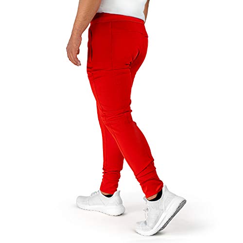 Contour Athletics Men's Joggers Hydrafit Track Pants Men's Sweatpants Active Sports Running Workout Pant Zipper Pockets