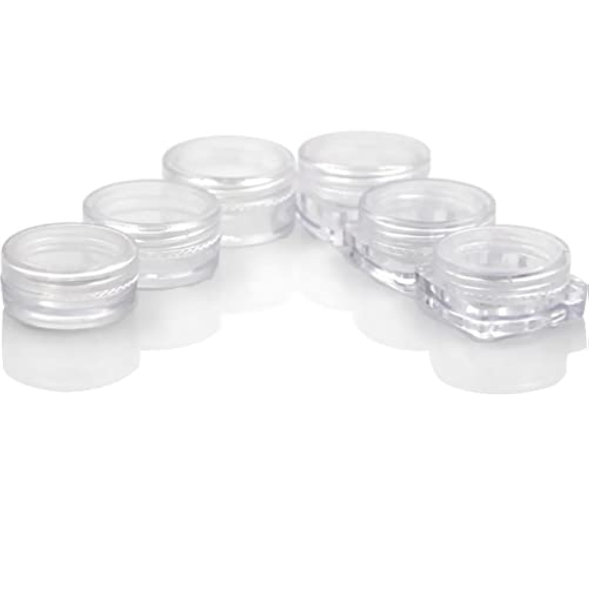 50 Pieces PVC Cosmetic Pot Jars, 2g