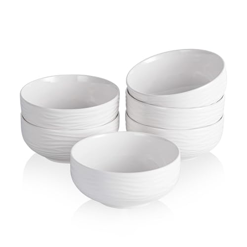 CHILDIKE 20 OZ Ceramic Cereal Bowls Set of 6, 5.75"