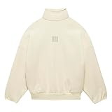 adidas Mens Fear Of God Athletics Mock Neck Sweatshirt Casual - Off White - Size M