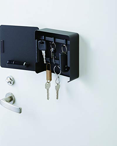 YAMAZAKI 4800 Tower Magnetic Key Box, Black, Steel, Minimalist, 15.8 x 5.5 x 15.8 cm - Image 4