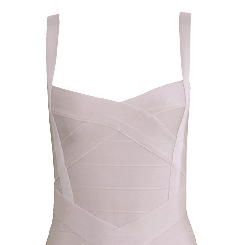 Image of Midi-Calf Solid Color Spaghetti Strap Rayon Bandage Dress