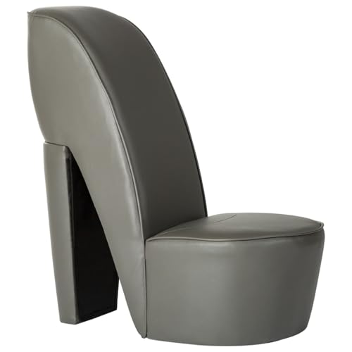 Gecheer Fauteuil en forme de chaussure à talon en cuir synthétique gris, Type 1