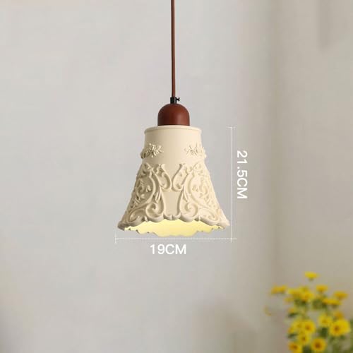 Accesorios de iluminación premium: Lámpara de techo estilo crema francesa texturizada E27 8