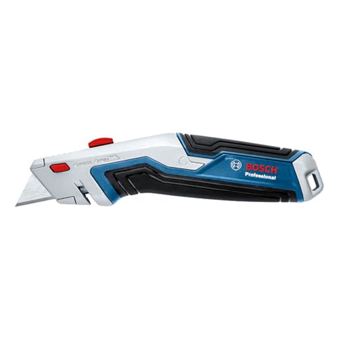 Bosch Professional Universal-Teppichmesser mit ausziehbarer Klinge und Klingenfach im Griff (inkl. 3x Trapezklingen)