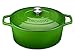 vancasso Cazuela Hierro Fundido Ovaladas, 6L 30 cm Horno Holandés Cacerola de Hierro Fundido Ovaladas con Tapa para Cocina Estofado, Paella, Ollas de Gran Capacidad - Verde
