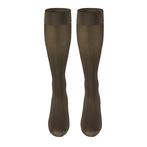Image of Truform Sheer Compression Stockings, 20-30 mmHg, Women's Knee High Length, 30 Denier, Taupe, Small
