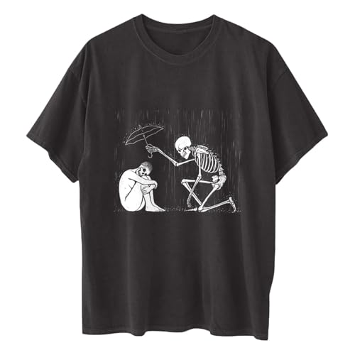 Image of Summer Y2k Tops for Womens, Casual Vintage Short Sleeve T-Shirt, Girls Oversize Loose Round Neck Elastic Tee