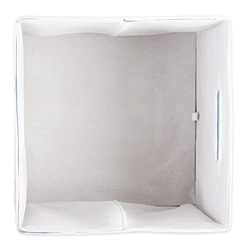 Cube de rangement en polyester DII pliable pour optimiser vos étagères en tissu bleu