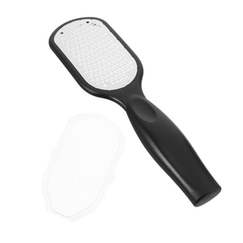 HAMPPLIES Lima per Piedi in Acciaio Inox 304 Nero Manico Ergonomico, Raschietto per Rimozione Calli e Pelle Morta, Strumento Professionale per Pedicure a Casa e Saloni