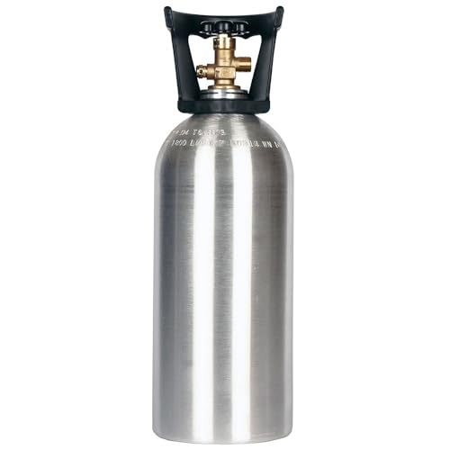 New 10 lb. Aluminum CO2 Cylinder with Carry Handle and CGA320 Valve 10LBALVLV-H