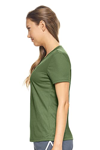 Expert Brand USA-Made Women's Oxymesh Dry Fit V Neck Athletic T-Shirt2