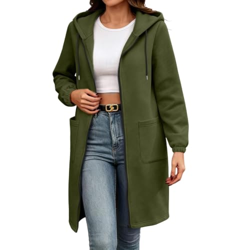 Long Zip Up Hoodie Women Trendy Full Zip Hoodies for Women Sherpa Jacket - image 1