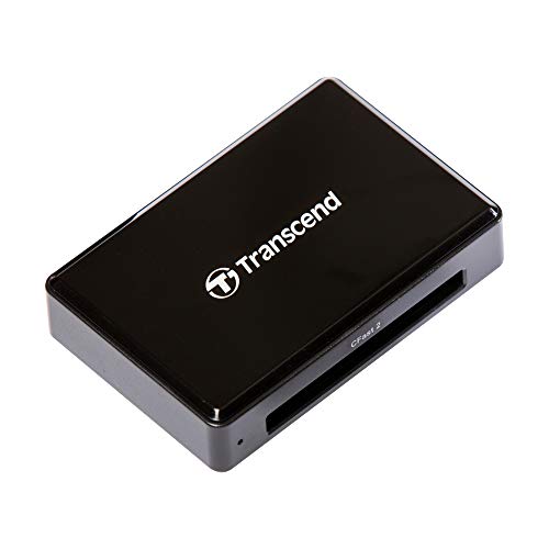 Transcend Kartenleser USB 3.1 Gen, ideal für hochauflösende Videos, RAW-Bildübertragungen und Nachbearbeitung, Schwarz - TS-RDF2