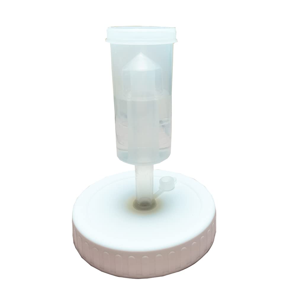 Fermentation Airlock Lid Mason Jars Silicone Grommets and Extractor Pump for Any Fermented Probiotic Foods (86 mm/3.4 inch White)