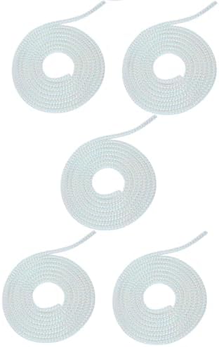 5pcs Laser Spiral Cable Protectors - Charger/USB Data Cable Sleeves | Headphone Cord Savers for Phones, Earphones | Pet Chew Prevention, Durable Cable Guards | Essential Cord Accessories (White) image 2