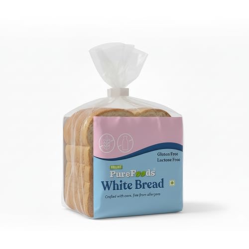 Image of PureFoods Gluten Free Bread White | Lactose Free, 250g | Made with Rice Flour, Allergen-Free, Light and Nutritious