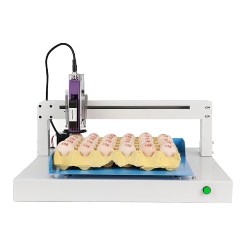 GYKOZY Impresora Automática de Tinta para Huevos - Máquina de Impresión Continua con Dispositivo Emergente y Función de Conteo para Codificación Eficiente de Fecha/Logotipo
