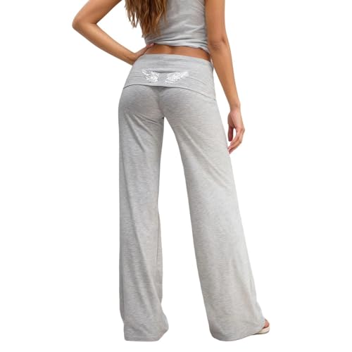Pantalon de sport grandes tailles ample et élégant pour l'automne avec strass