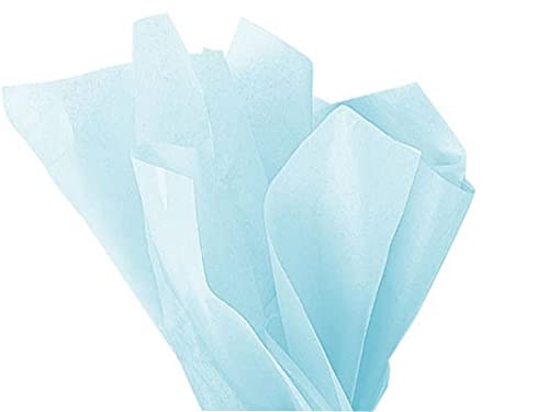 MustBeBonkers Tissue Wrapping Paper - 18GSM Colour Fast Acid Free - 35 x 45cm (Blue (Light) 5)