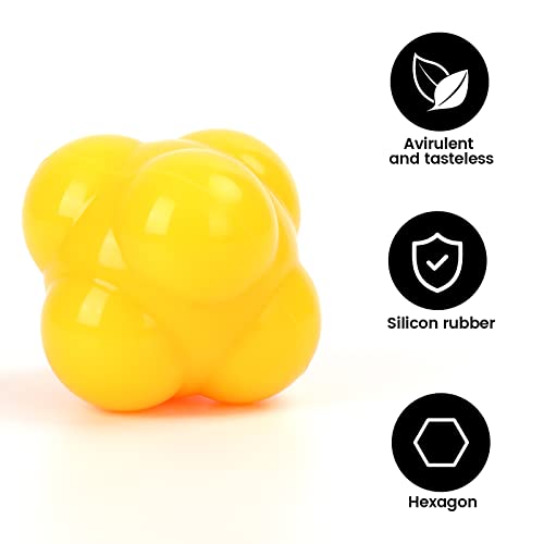 image for WIESSOC 3PCS Reaction Ball for Hand Eye Coordination Training,2.7 inch