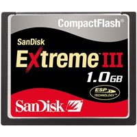 Sandisk Extreme® III CompactFlash® 1 GB Speicher 1 Compact Flash GB Speicherkarte CompactFlash (-) 25-85°C