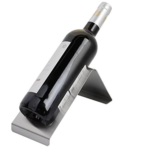 Countertop Wine Rack, Stainless Steel Single Wine Bottle Holder Rack for Tabletop Display Cabinet Home Bar Kitchen