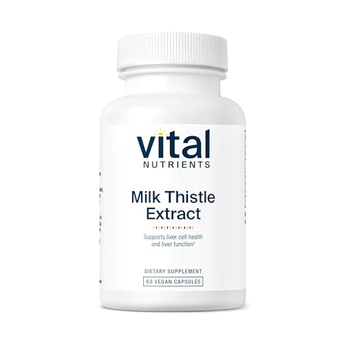 Vital Nutrients Milk Thistle Extract 250mg - Vegan Milk Thistle Supplement for Liver Function & Detox - Antioxidant Support for Glutathione Production - Gluten, Dairy, Soy Free - Non-GMO - 60 Capsules