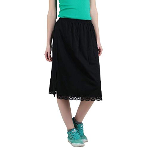 Image of Splash Cotton Rich Regular Skirt Slip for Women - Knee Length