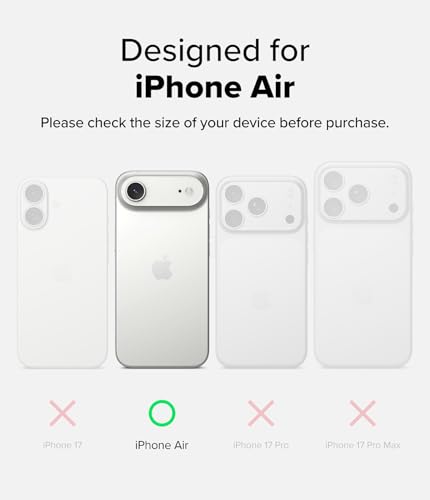 Image of Ringke Onyx Magnetic Compatible with iPhone Air (17 Air) Case Back Cover [Strong Magnet] Military-Grade Protection TPU Shockproof Rugged Bumper Full Protection - Magnetic Camo Black