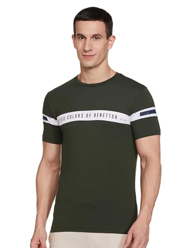 Image of United Colors of Benetton Men's Solid Regular Fit T-Shirt