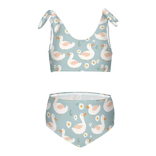 Wusikd Ducks Cloud Girls Swimsuits Two Piece Daisy Swimwear Bikini Set for for Girls Size 3T