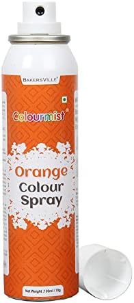 Colourmist Premium Edible Colour Spray (Orange), 100ml | Cake Decorating Spray Colour for Cakes, Cookies, Cupcakes Or Any Consumable For A Dazzling Effect, Orange